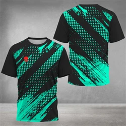 Summer Gym Men's T-Shirts Crew Neck Short Sleeve Colourful Print Tennis Running T-Shirt Casual Comforts Outdoor Sportswear Tops