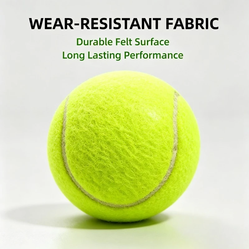Bola de Tênis Profissional de Alta Elasticidade para Treinamento e Jogo ao Ar Livre, Resistente a Mordidas de Cães, 63mm