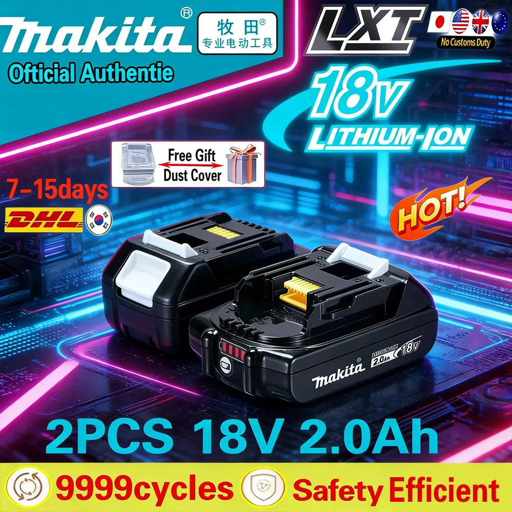 

Оригинальный аккумулятор Makita BL1860 2.0 Ач, 18 В, литий-ионный, замена для LXT BL1850 BL1840, для шуруповерта 18 В с BMS TPCELL 18В