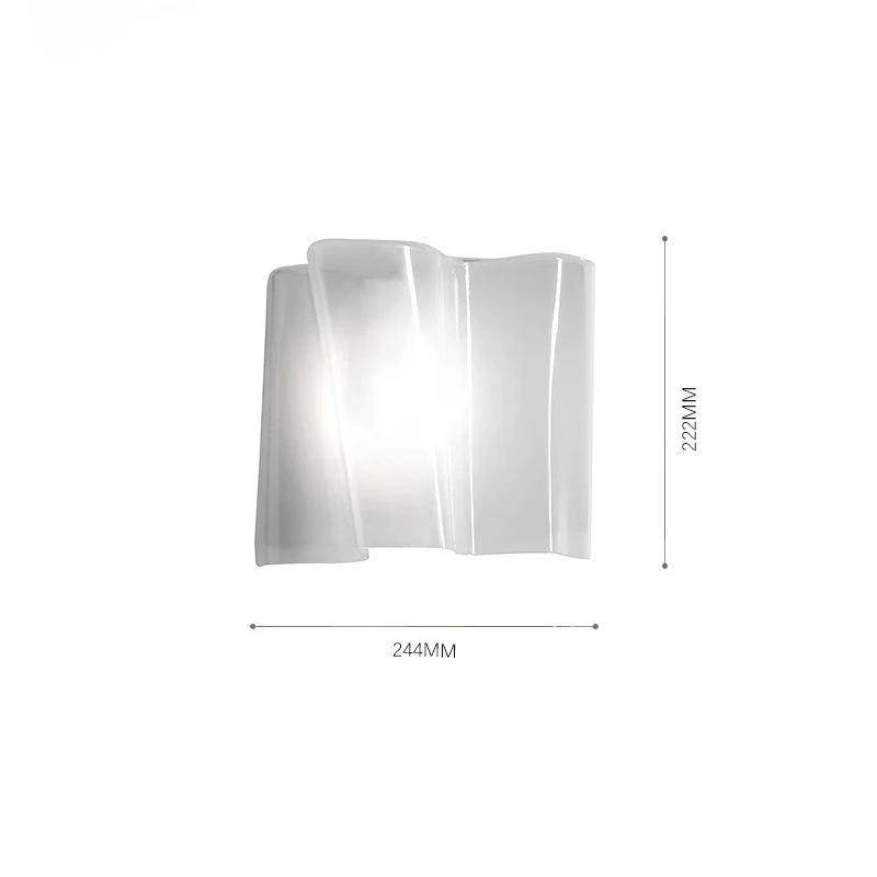 

Cloud glass wall lamp retro bedside bedroom living room background wall lamp