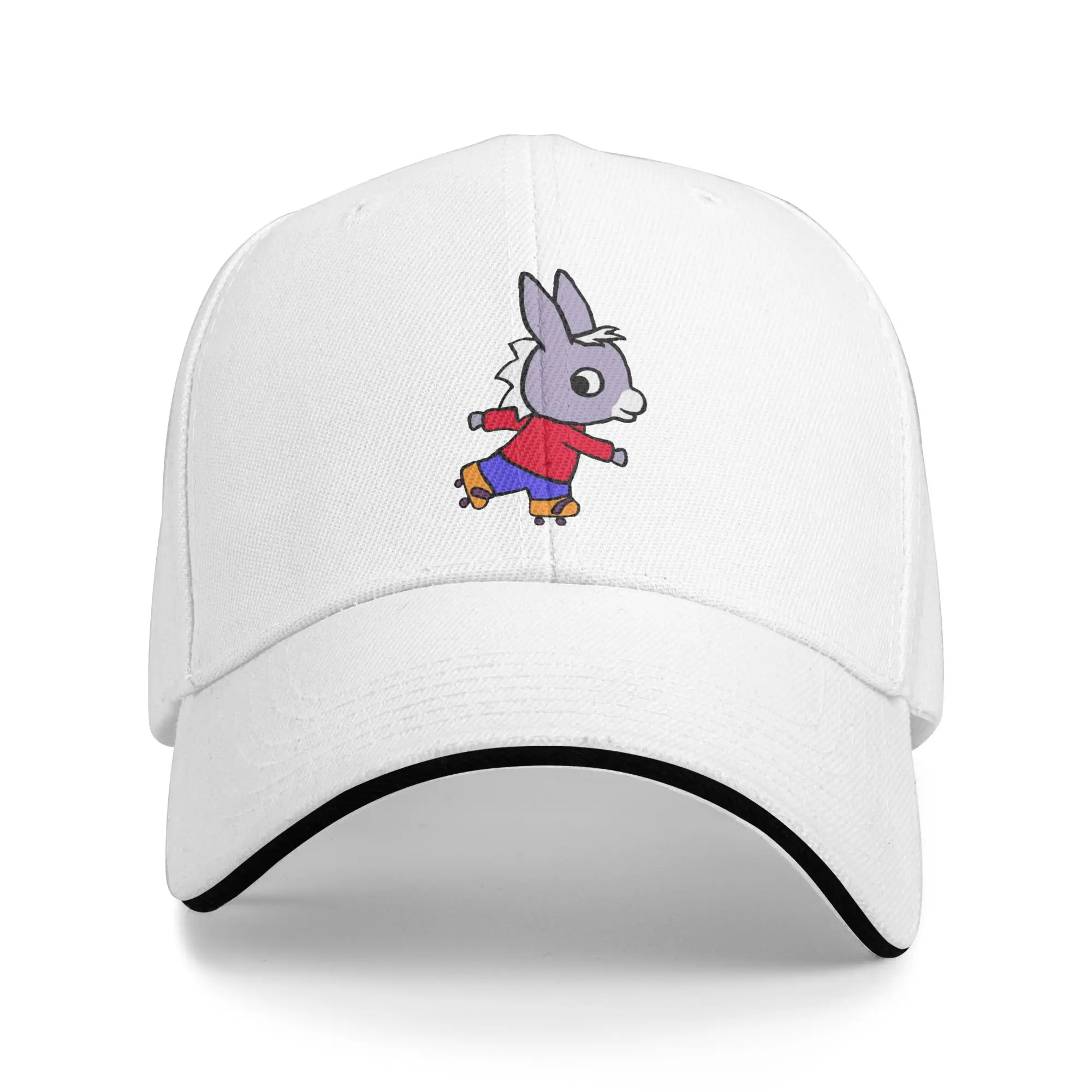 Trotroes Cute Donkey Cartoon Sandwich Caps Unisex Baseball Caps Learning Adventure Adjustable Sun Caps All seasons Hat Adult