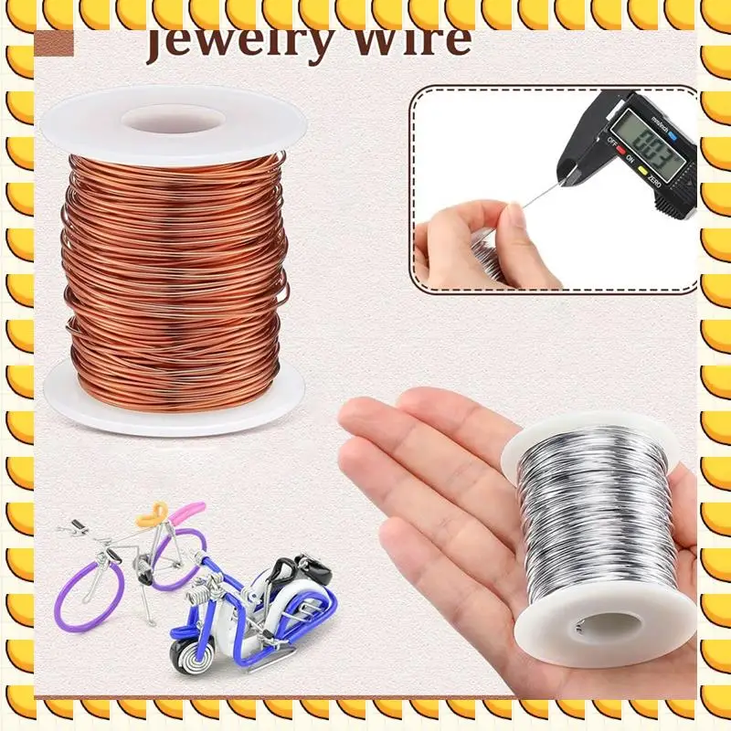 

BAAU 300 Ft 2 Rolls 18 Gauge Copper Wire Aluminum Wire Craft Wires For Sculpting, Armature, Jewelry Making, Gem Metal Wrap