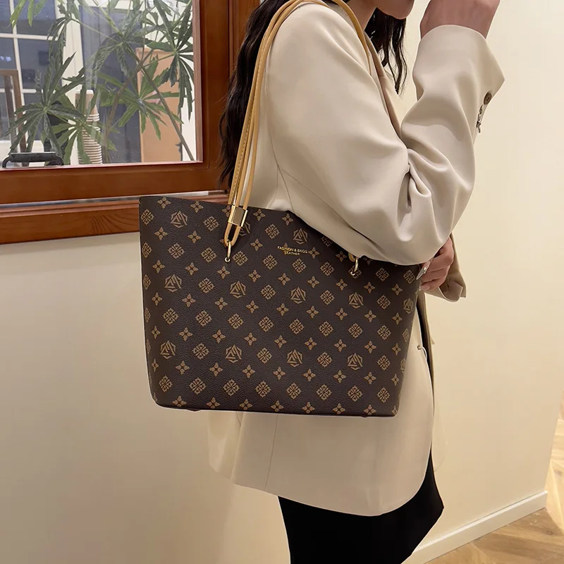 

Большая большая сумка с цветочным принтом, совместимая с ноутбуком, рабочий кошелек, водостойкий холщовый портфель, офисный шикарный профессиональный стиль