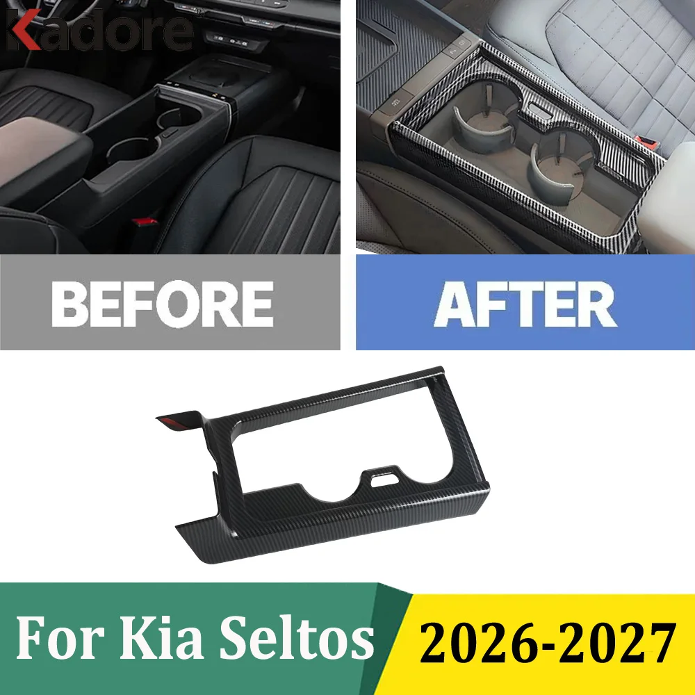 

For Kia Seltos 2026 2027 ABS Carbon Fiber Gear Shift Frame Cover Automatic Shifter Frame Trim Car Interior Sticker Accessories