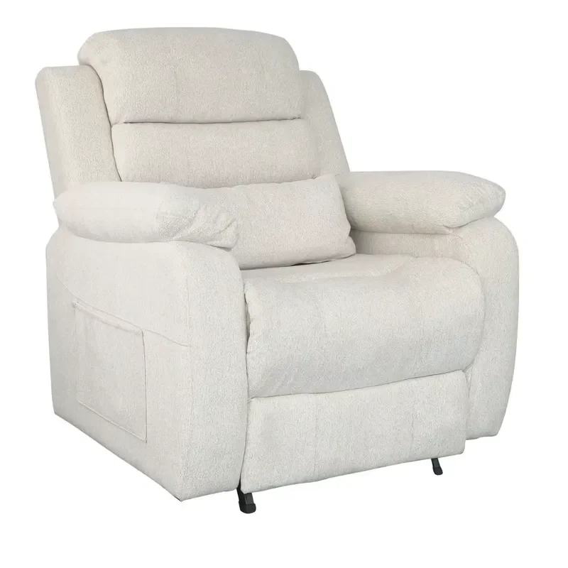 Electric Recliner Sofa Modern Minimalism Fabric Three Position Single Push Function Remote Control USB Interface
