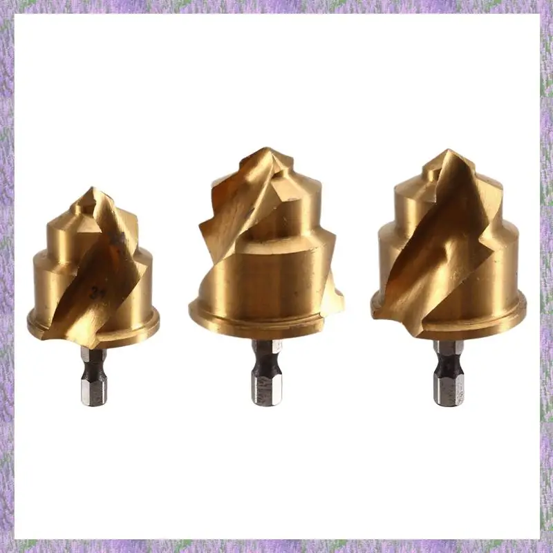 

A63K-3 шт. 20/25/32 мм ступенчатое сверло с ограничением поворотной канавкой PPR подъемные конусные сверла для развертывания водопроводных труб