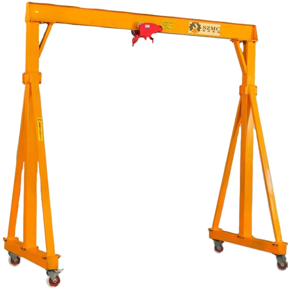 Portable Adjustable Height Mini Small Gantry Crane for Industrial Material Handling Workshop Warehouse Professional Lifting