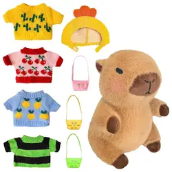 Capybara Stuffed Animal 9-Inch Ultra Soft Dress Up Dolls Kids Plush Doll Toys With Clothes & Accessories Stuffed Animal Home