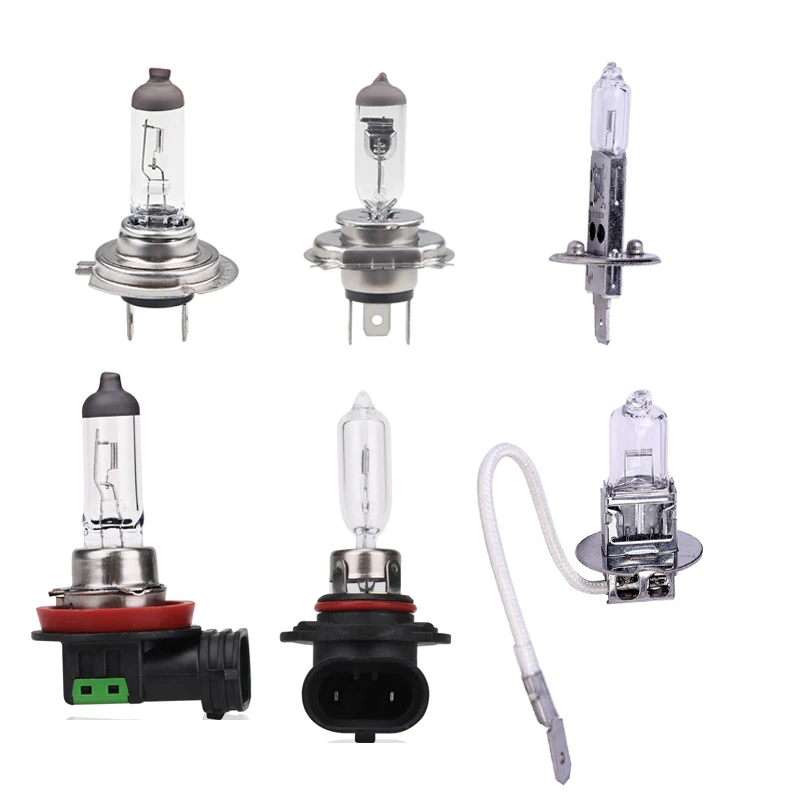 

1PC Halogen Bulb H1 H3 H4 H7 H8 H9 H11 9005 HB3 9006 HB4 12V 55W 5000K Quartz Glass Car Headlight Lamp