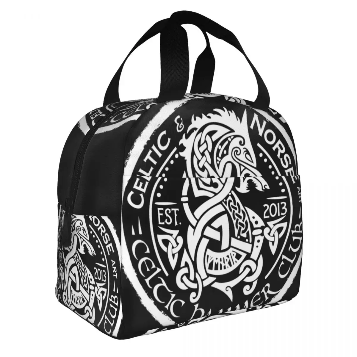 Celtic Hammer Club Badge Logo Lunch Bento Bags Portable Aluminum Foil thickened Thermal Cloth Lunch Bag for Women Men Boy