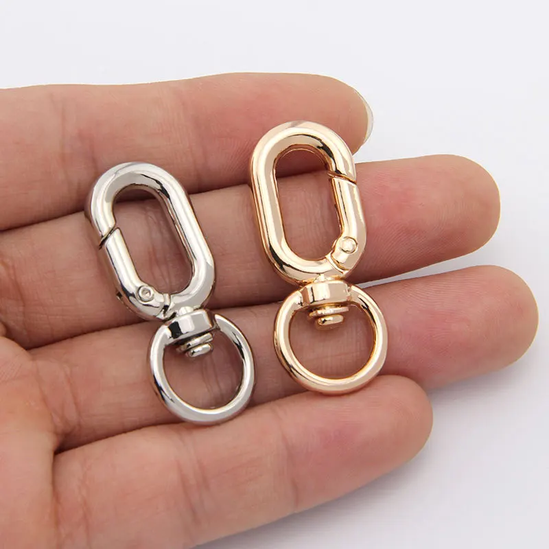 5pcs Colorful Metal Lobster Claw Clasps Swivel Lanyards Trigger Strap with Key Ring DIY Accessories for Bag Key Chains Connector