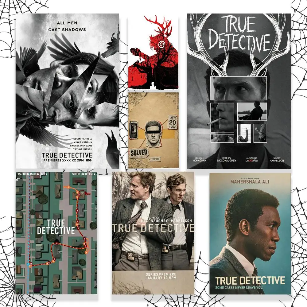 Series Crime True Detective Poster Graphic Wall Art Poster HD Waterproof PP Paper Print Bedroom Living Room Office Decor Gift