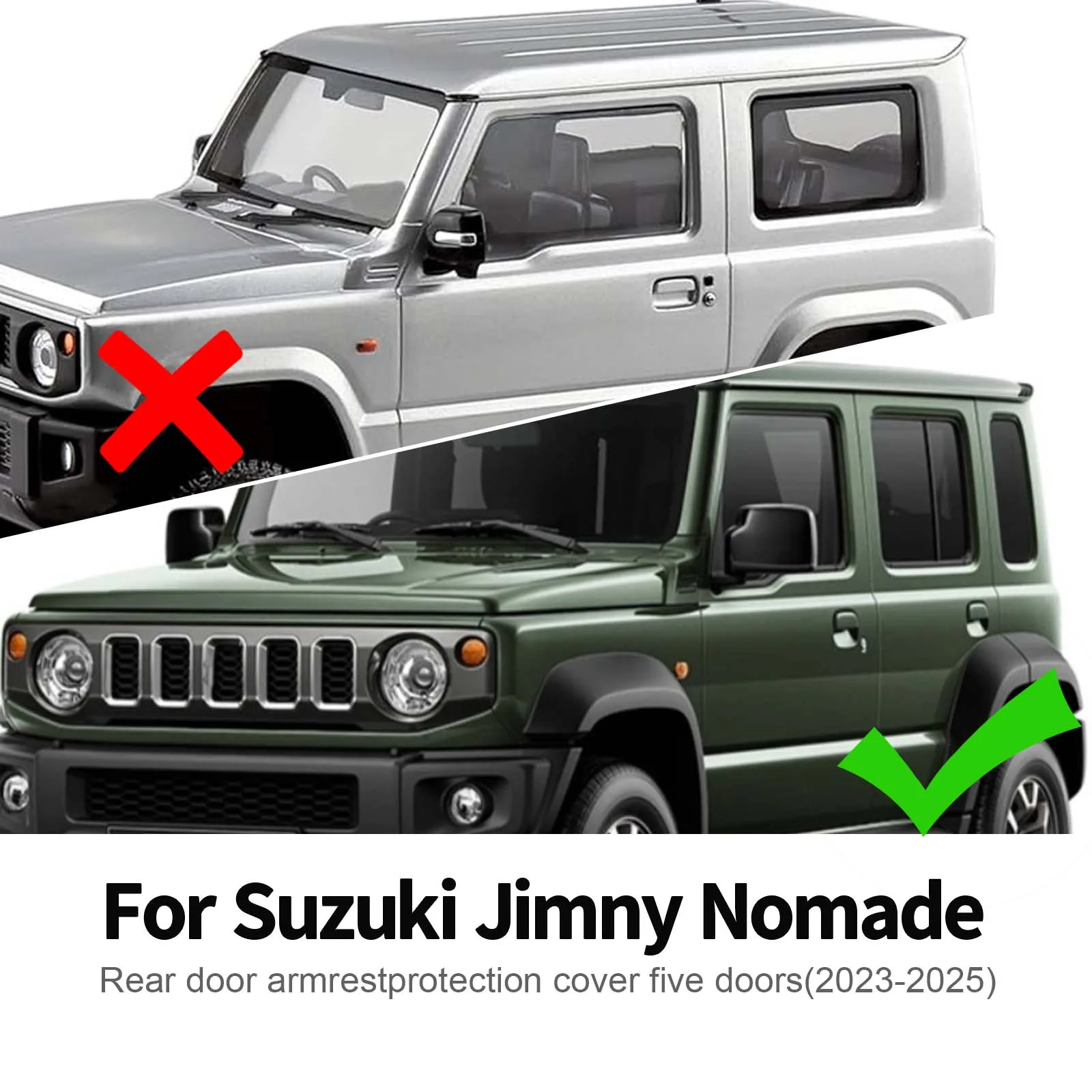 For Suzuki Jimny Nomade JC74 2023 2024 2025 5-Doors Version Kit Available Sticker ABS Black Carbon Interior Accessories