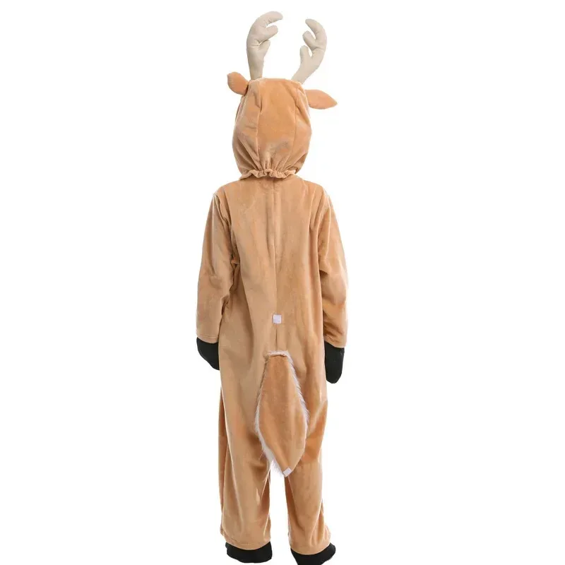 Kids Adult Christmas Costumes Cosplay Christmas Reindeer Moose Onesie Kids Animal Elk Ball Party Fancy Dress