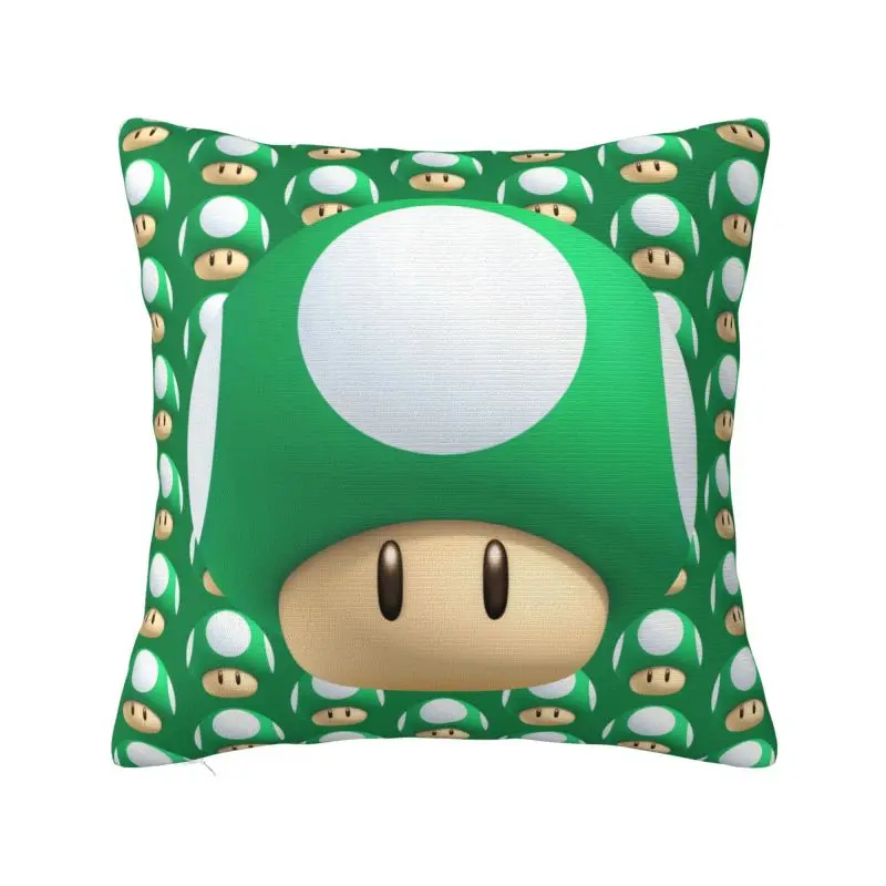 Custom Cartoon Marioed Super Mushroom Modern Throw Pillow Covers Decoracion Salon Case Chair Cushion