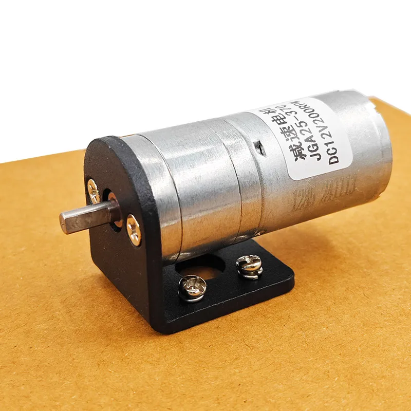 1PCS JGA25-370 Geared motor DC motor 3V electric gear motor high torque 5/10/15/30/50/60/100/150/300/500rpm Mounting Bracket