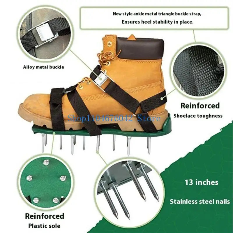 652F Slip-Resistant Garden Work Shoes Shoe Design To Endure Aerates Lawns Promotes Healthier Grass And Root Development