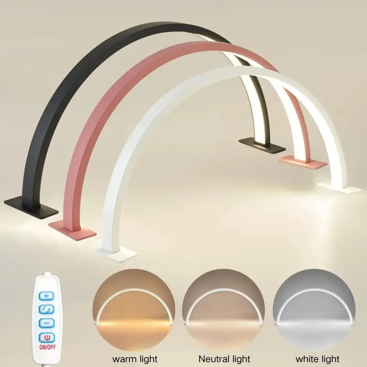 The 1pc crescent shaped nail lamp has adjustable brightness and color temperature, suitable for extending nails, eyelashes, and image 2