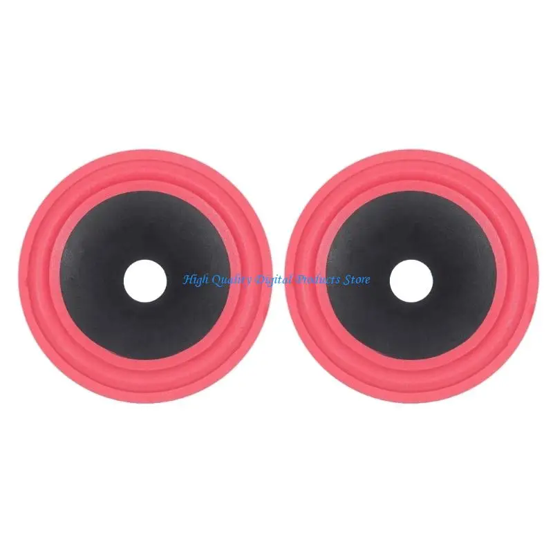 U2JE Sound Speaker Cones Repair Part With Red Foam Surround for DIY Woofer Rebuild and Home Cabinet