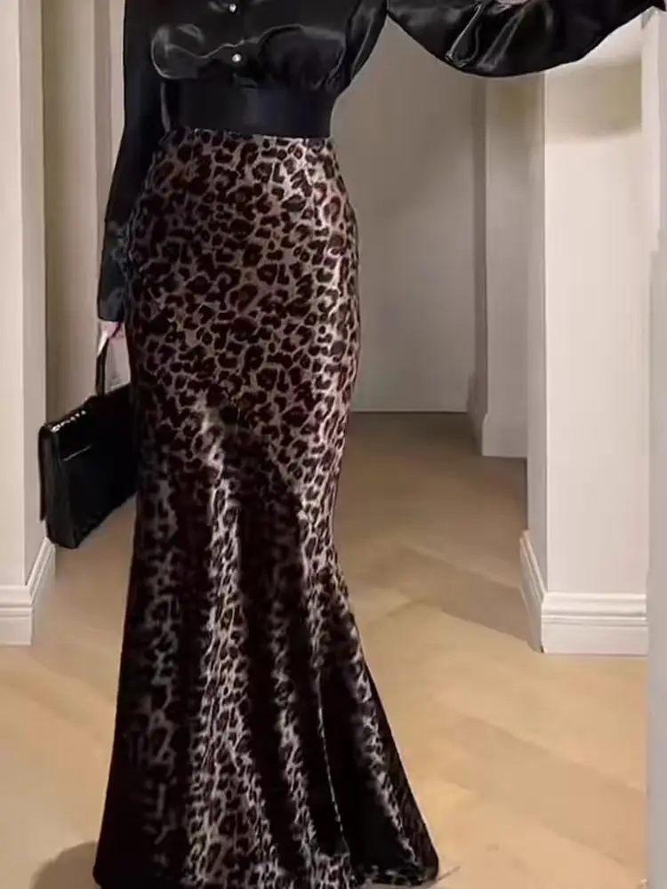Women's Fashion Leopard Print Mermaid Skirt – Slim-Fit & Figure-FlatteringNO.39