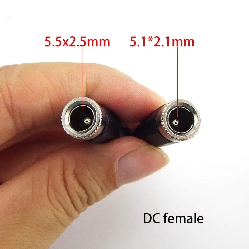 DC Female Power Supply Plug Electric Connector 5.5mmx2.1mm Female Jack Socket Adapter For Wire Charge Adapter B5