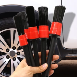 5Pcs Car Cleaning Brush Kit Automotive Detail Brushes For Car Interior Detailing Brush Set Wheel Rims Clean Brush Plastic