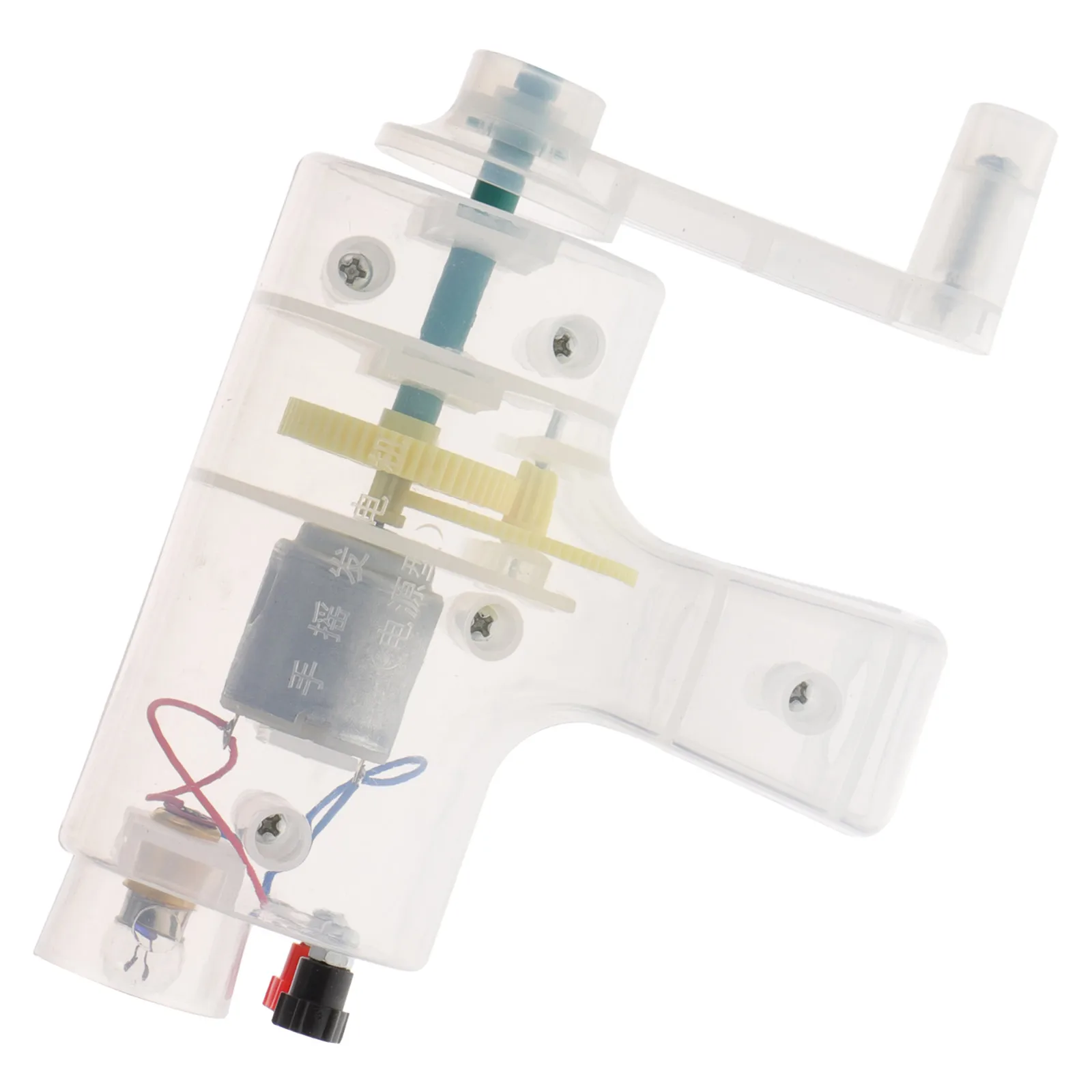 

Hand-crank Generator Experimental Equipment Power Motor Science Kit Plastic Classroom Primary School Children's