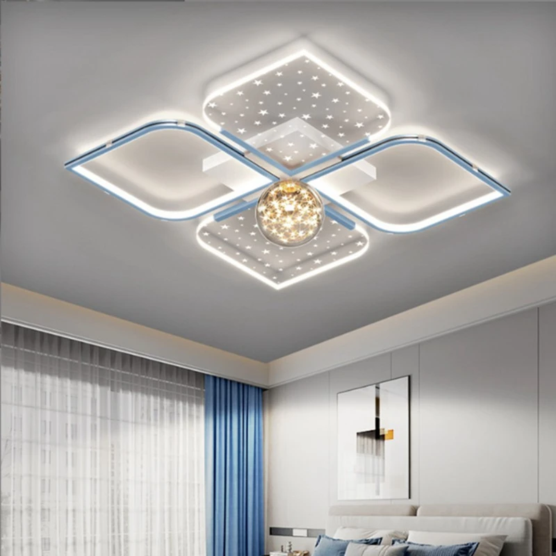 Lâmpada do teto LED personalizado para sala de estar, iluminação interior, lustre inteligente, sala de jantar, quarto, luxo, moda moderna, 2024