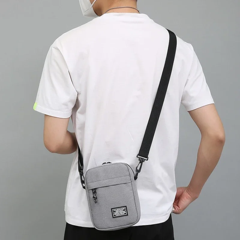 1PCS Men Mini Crossbody Sling Bag Lightweight Small Square Shoulder Messenger Bag Casual Sports Phone Bag for Daily Travel Use