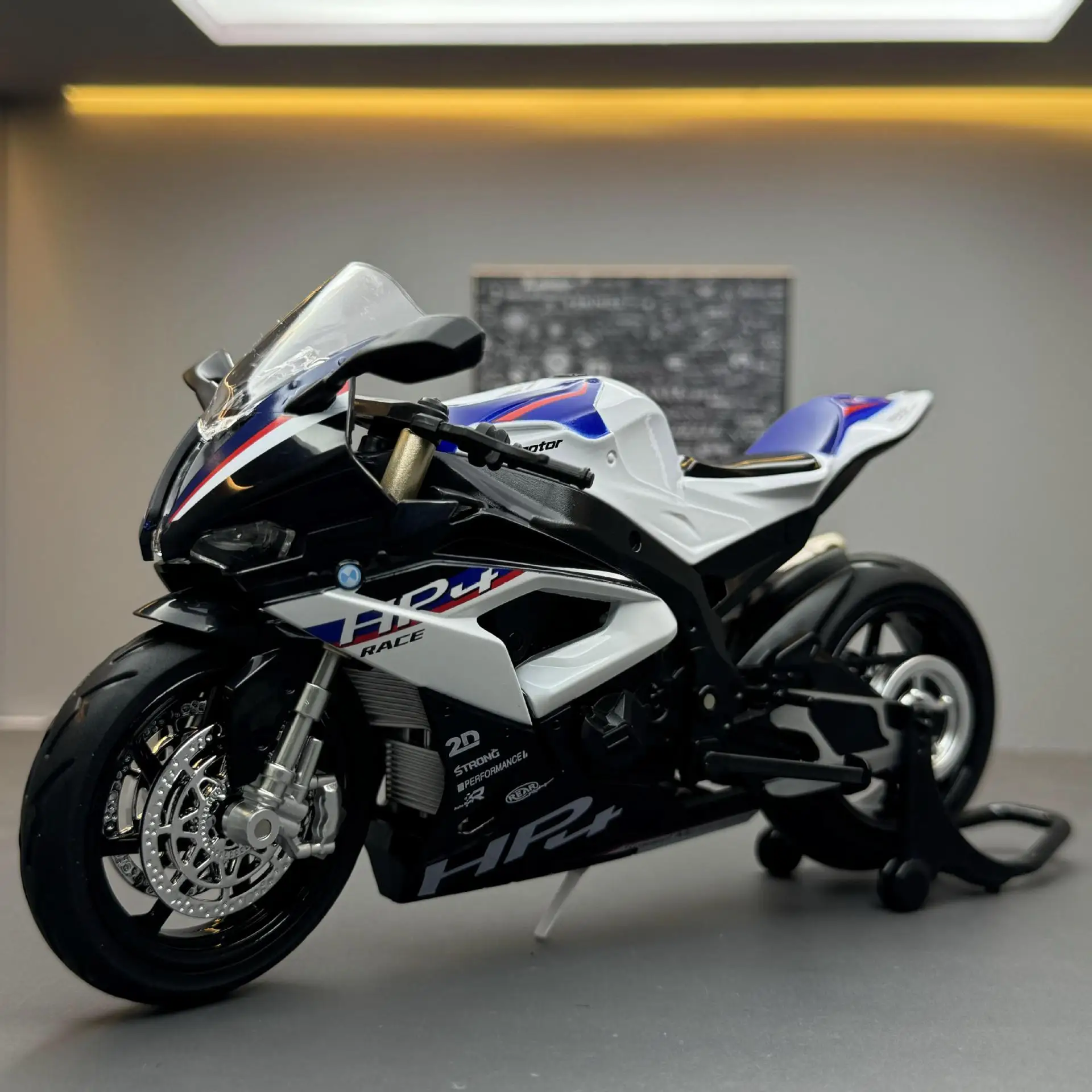1:12 HP4 Alloy Diecast Motorcycle Model Simulation Toy Vehicle Desktop Ornament For Hobby Enthusiasts Motorcycle Fans Display