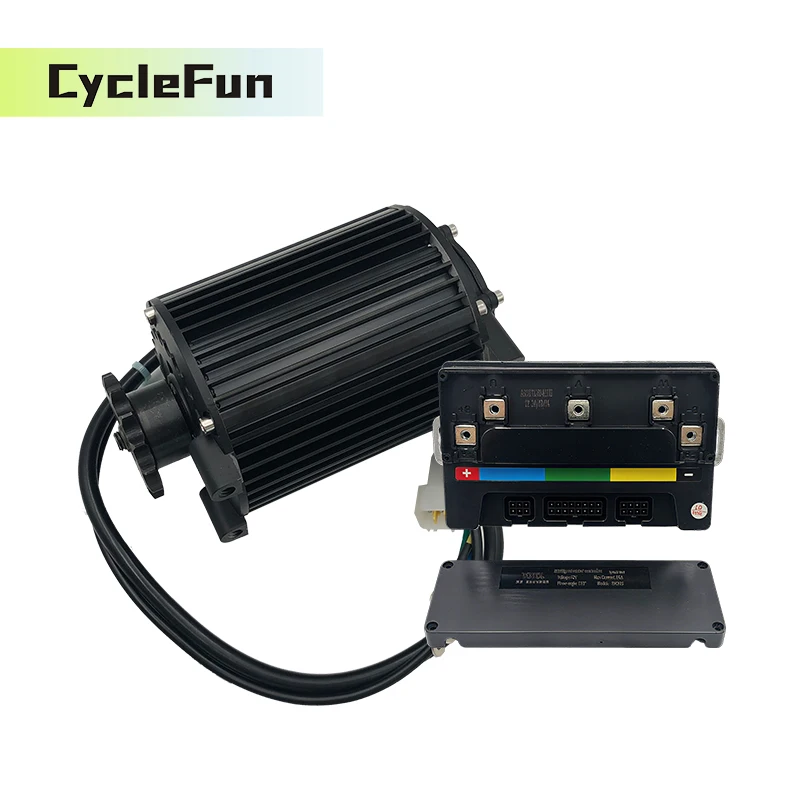 

QS90 PMSM Mid-Drive Motor Rated 1000W 55KPH Hall Type And VOTOL EM50S Controller For Electric Scooter Motor