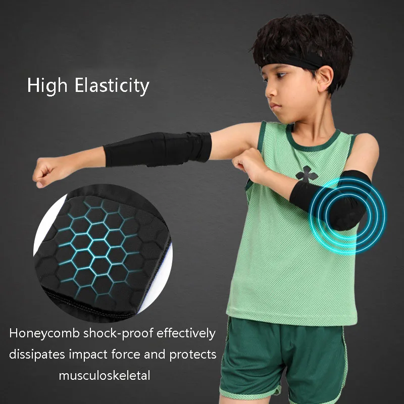 1Pair Sports Arm Sleeve Armband Elbow Support Basketball Kids Adults Breathable Football Safety Sport Elbow Pad Brace Protector