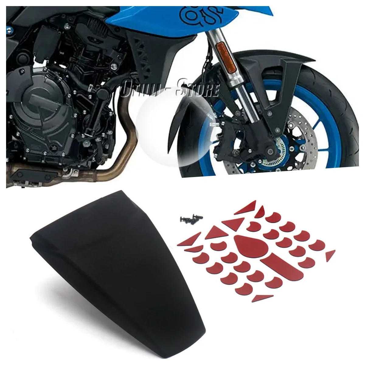 

Motorcycle Front Fender Extender For Suzuki GSX-8S GSX 8S GSX8S Gsx-8S ABS Mudguard Extension 145mm Splash Guard Tire Hugger