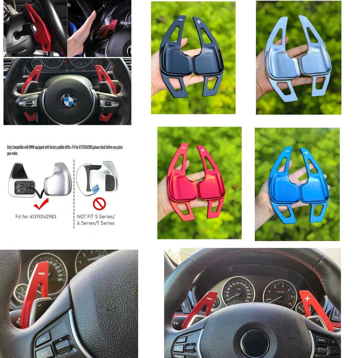 

Автомобильный руль, рычаг переключения передач, удлинитель переключения передач для BMW 2 3 4 X1 X2 X3 X4 X5 X6 серии F30 F31 F15 F16 F25 F26