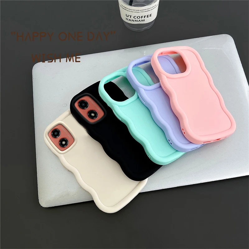 G 30 G20 Special Wavy Shape Colored Silicone Phone Case For Motorola Moto G30 G20 G10 G14 G13 G64 G84 G82 G34 G23 G04S G24 Cover