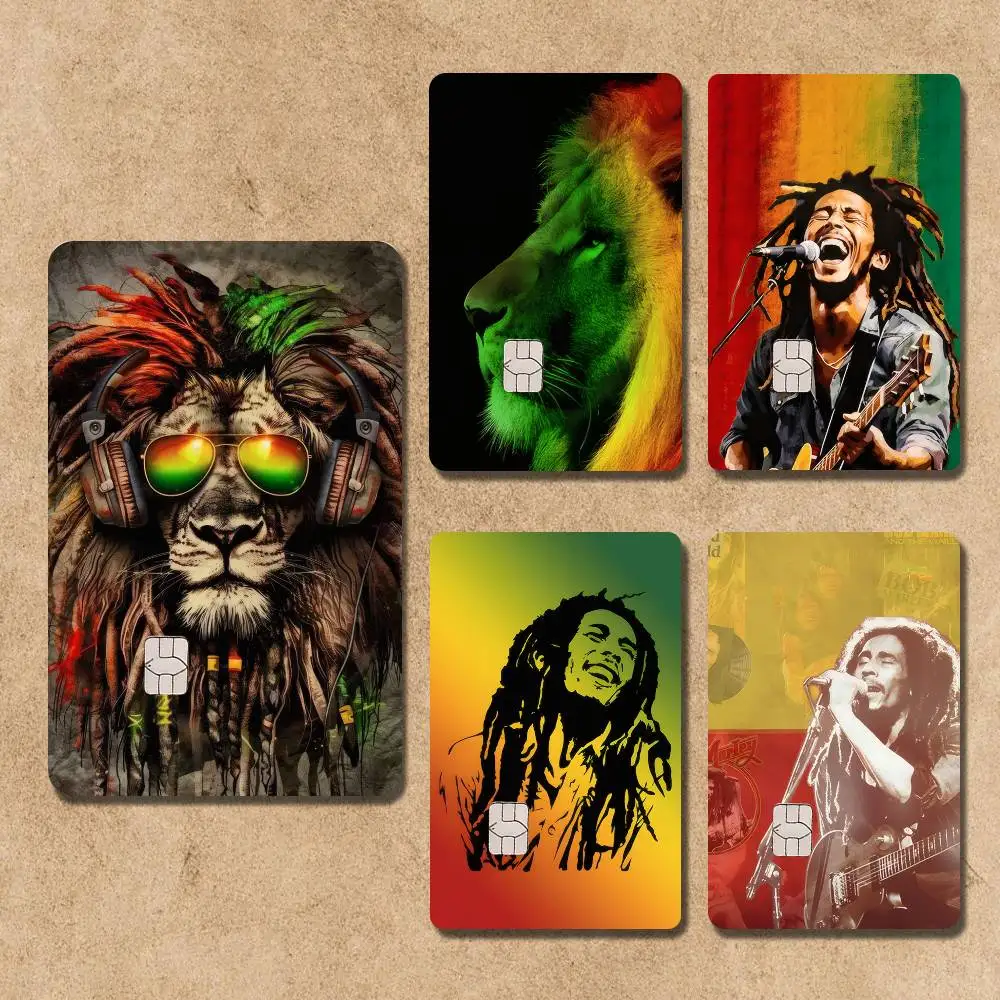 

Bob Marley Rasta Lion Card Stickers Credit Visa Debit Bank Charge Card Bus Metro Waterproof Sticker Decal Decoration