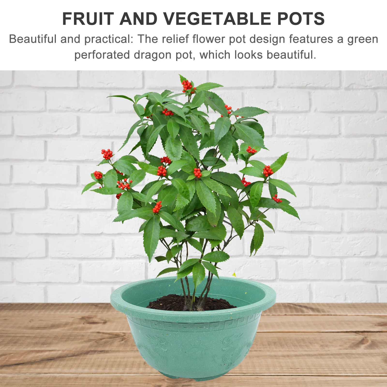 Plastic Embossed Flowerpot Sturdy Lightweight Planter Flower Pot for Indoor Flowers Nursery Planting Pot Plant Pots