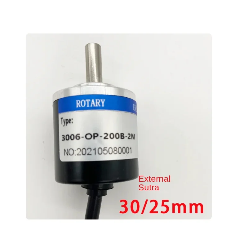 MINI incremental rotary encoder outer diameter 30mm 25mm shaft diameter 6mm AB two-phase photoelectric encoder 100 200 360 1000P