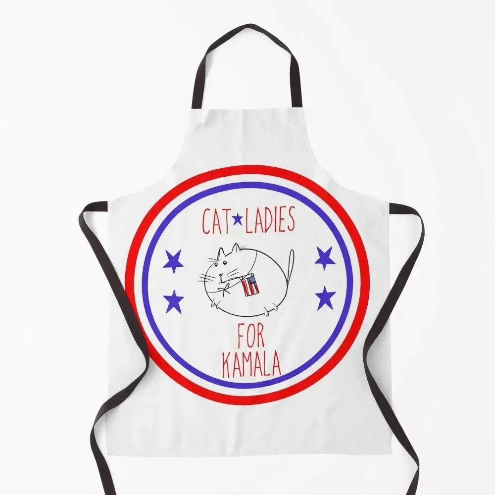 

Cat Ladies for Kamala Apron For Kitchen Women For Kitchen Kitchen Men Hairdressing Apron