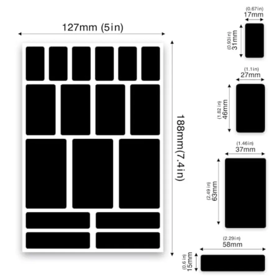 170Pcs Removable Labels for Jars, for Storage Bins, for Food Containers with 2 Liquid Chalk Marker