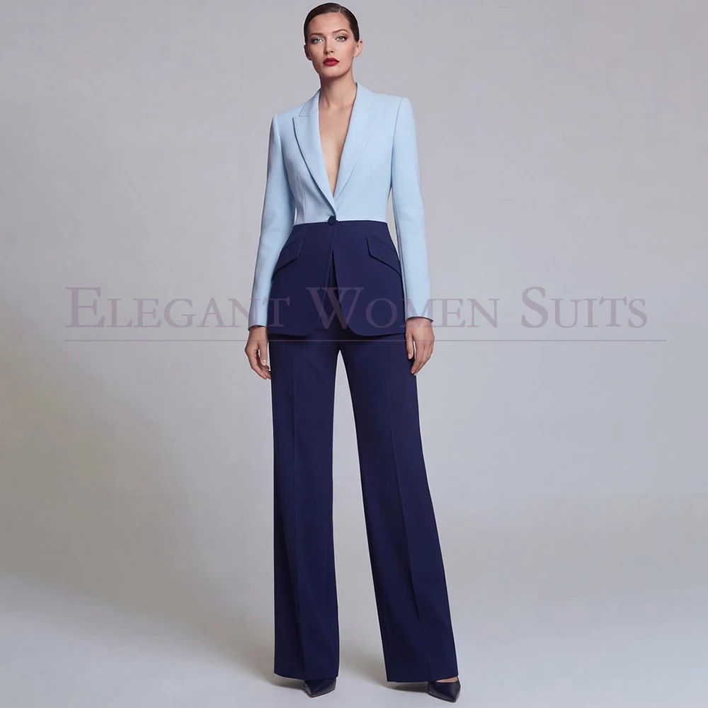 Customzied Slim Fit 2 Piece Jacket Pants Female Clothing Luxury One-Button Office Lady Women's Suits Outwear Blazer