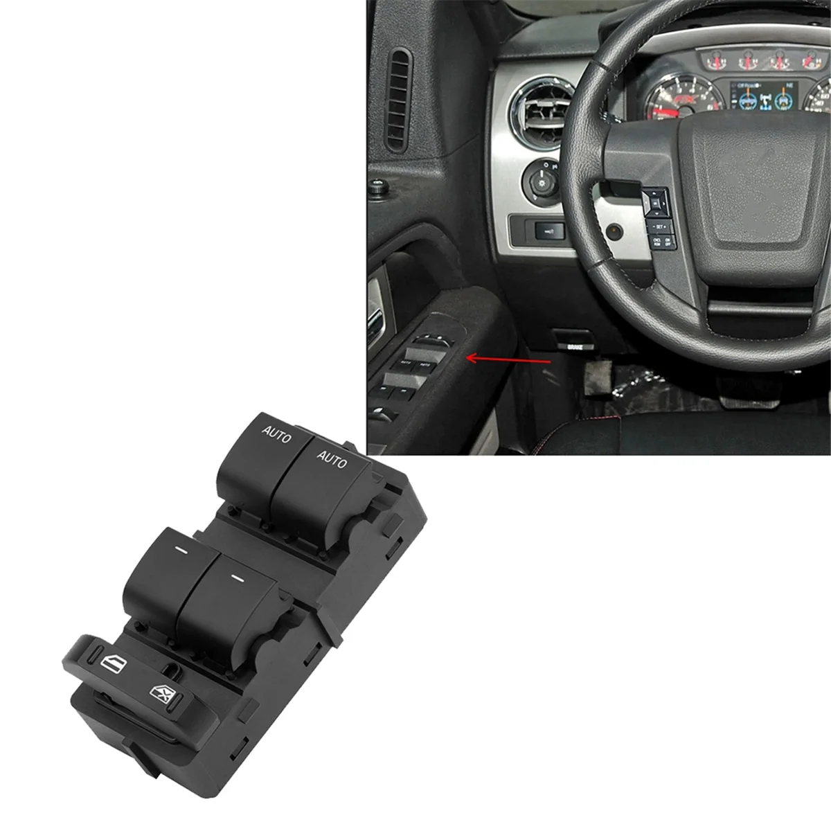 DGR-eCar الجبهة اليسرى نافذة الطاقة التحكم التبديل نافذة رافع زر التبديل BL3T-14540-AAW لفورد F150 2010-2014