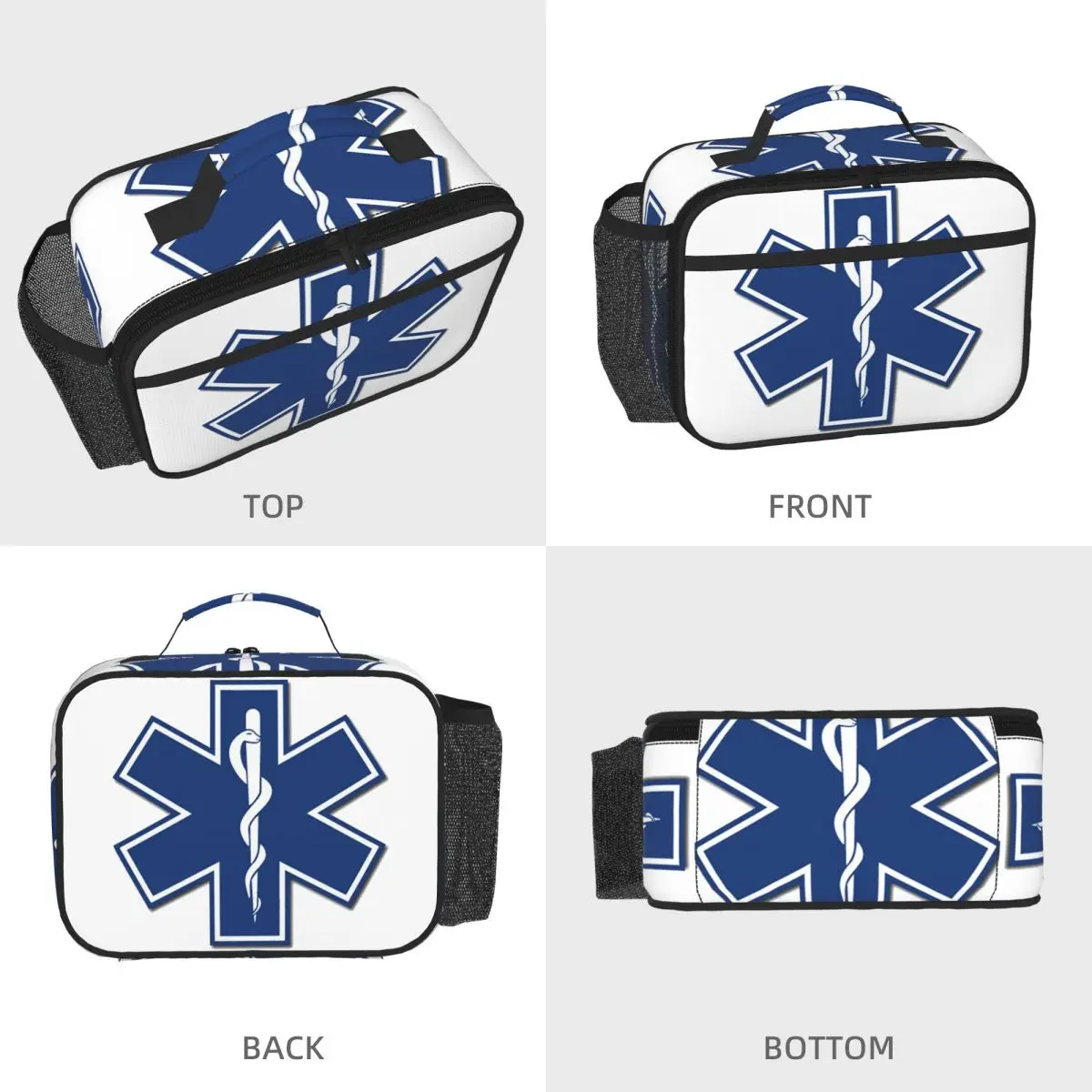 EMT Star Of Life Emergency Medical Insulated Lunch Bag for Kids School Cooler Thermal Food Box Tote Lunch Boxes Container