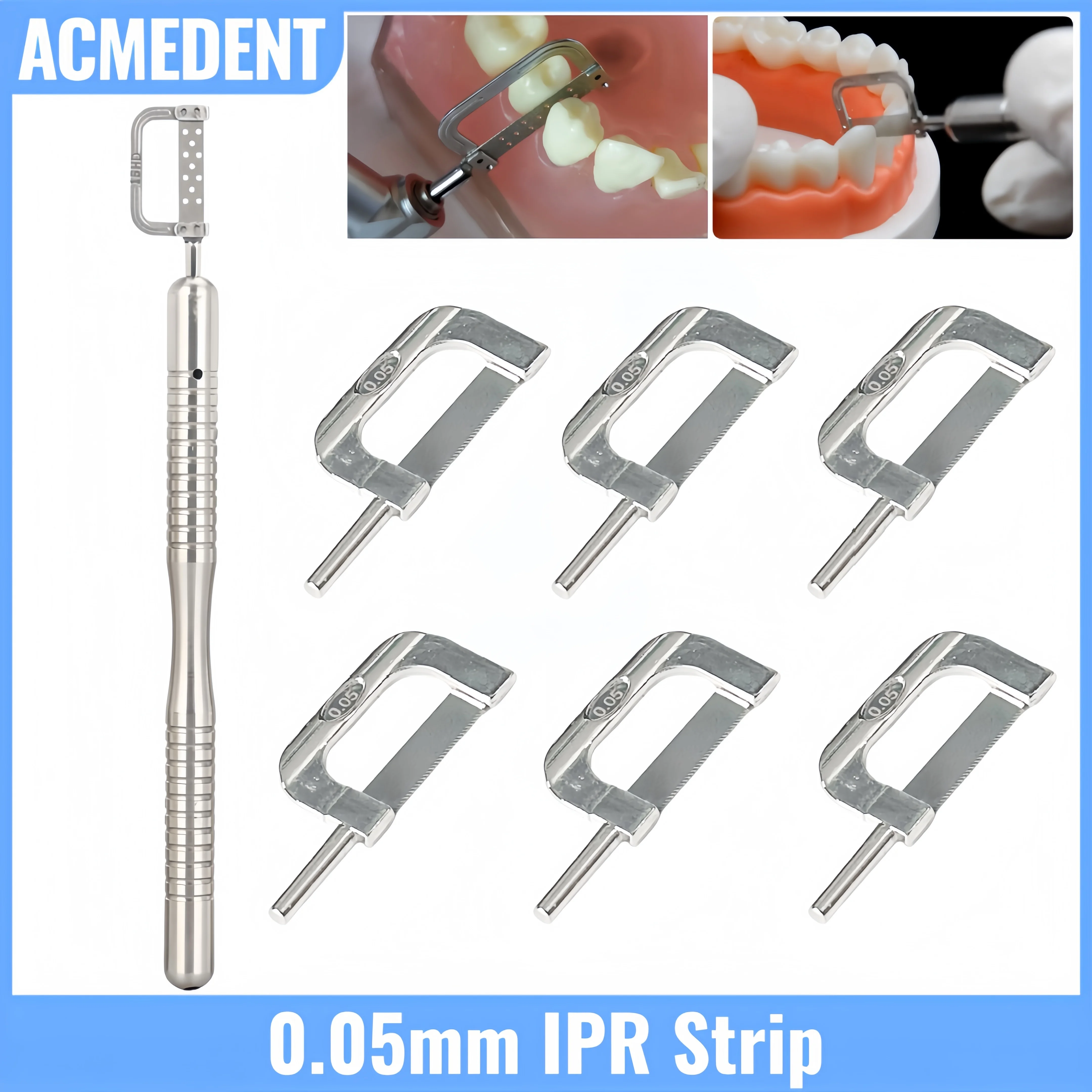 

0.05 Dental Open Saw Gap Strips Orthodontic IPR System Interproximal Enamel Reduction Automatic Strip Handle Polishing Finishing