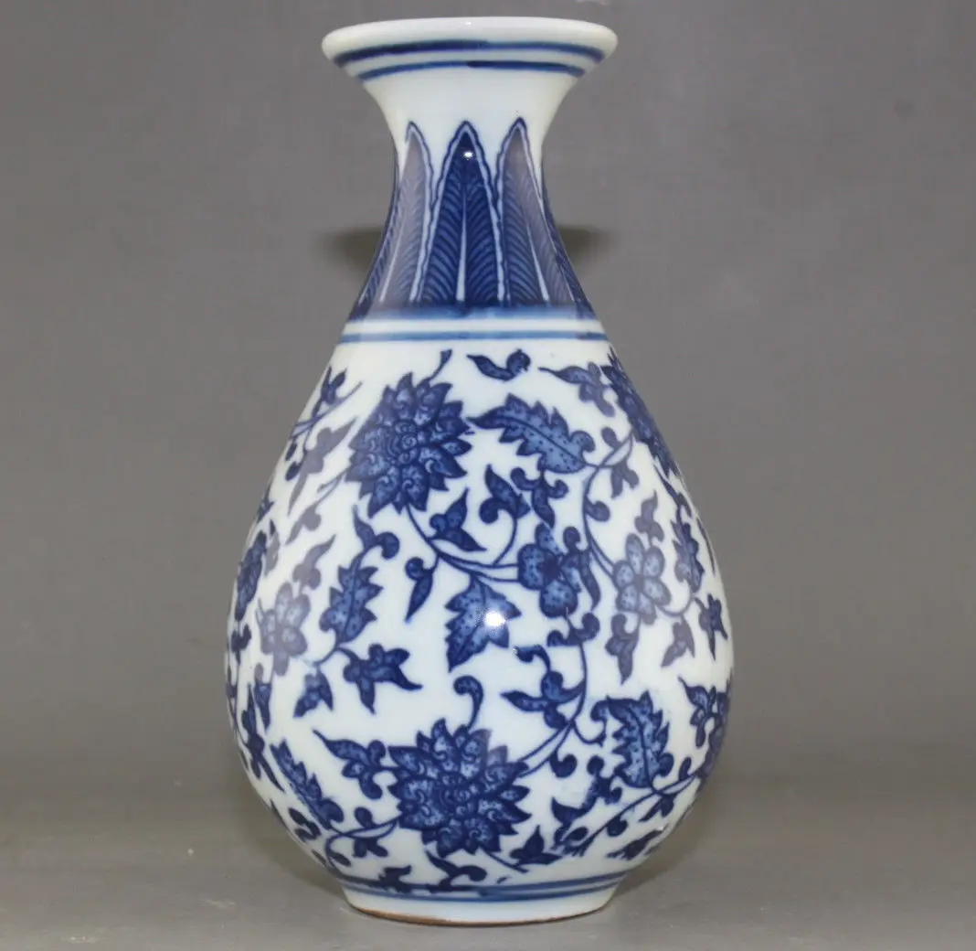 

4.96"RARE CHINESE BLUE AND WHITE PORCELAIN FLOWER VASE COLLECT DECOR