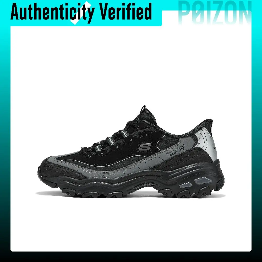 Skechers DLITES Slip Resistant Low top Chunky Sneakers Men's Black 232408-BBK
