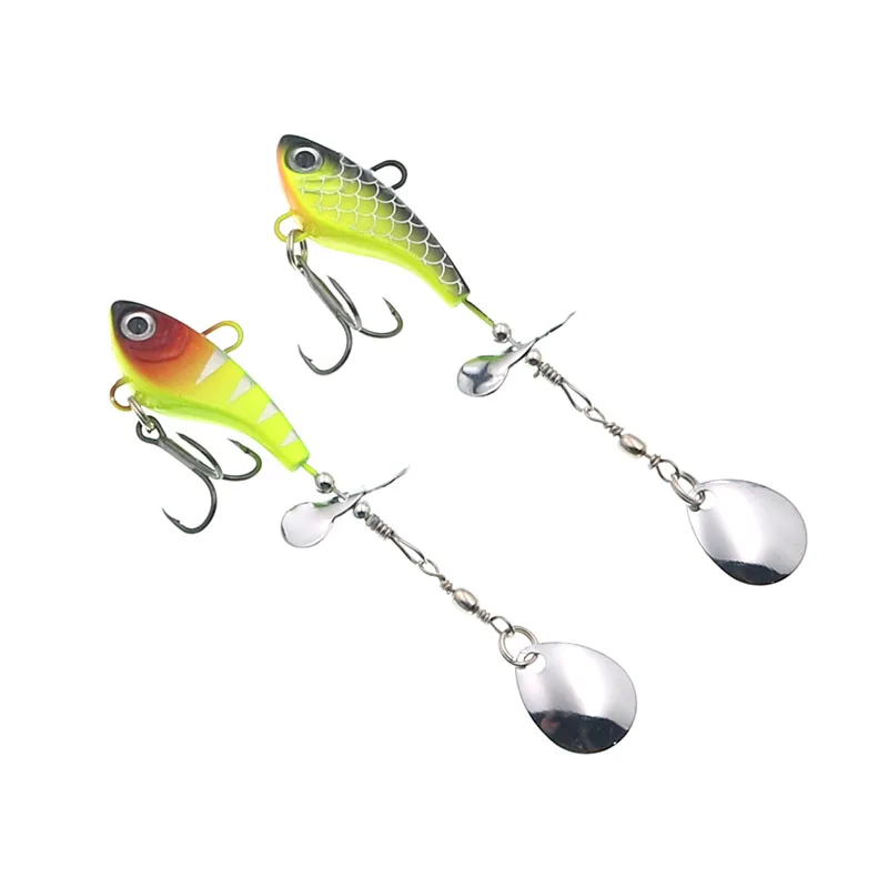 Metall Mini VIB mit Löffel Angelköder 15g Angelgerät Crankbait Vibration Spinner sinkender Köder