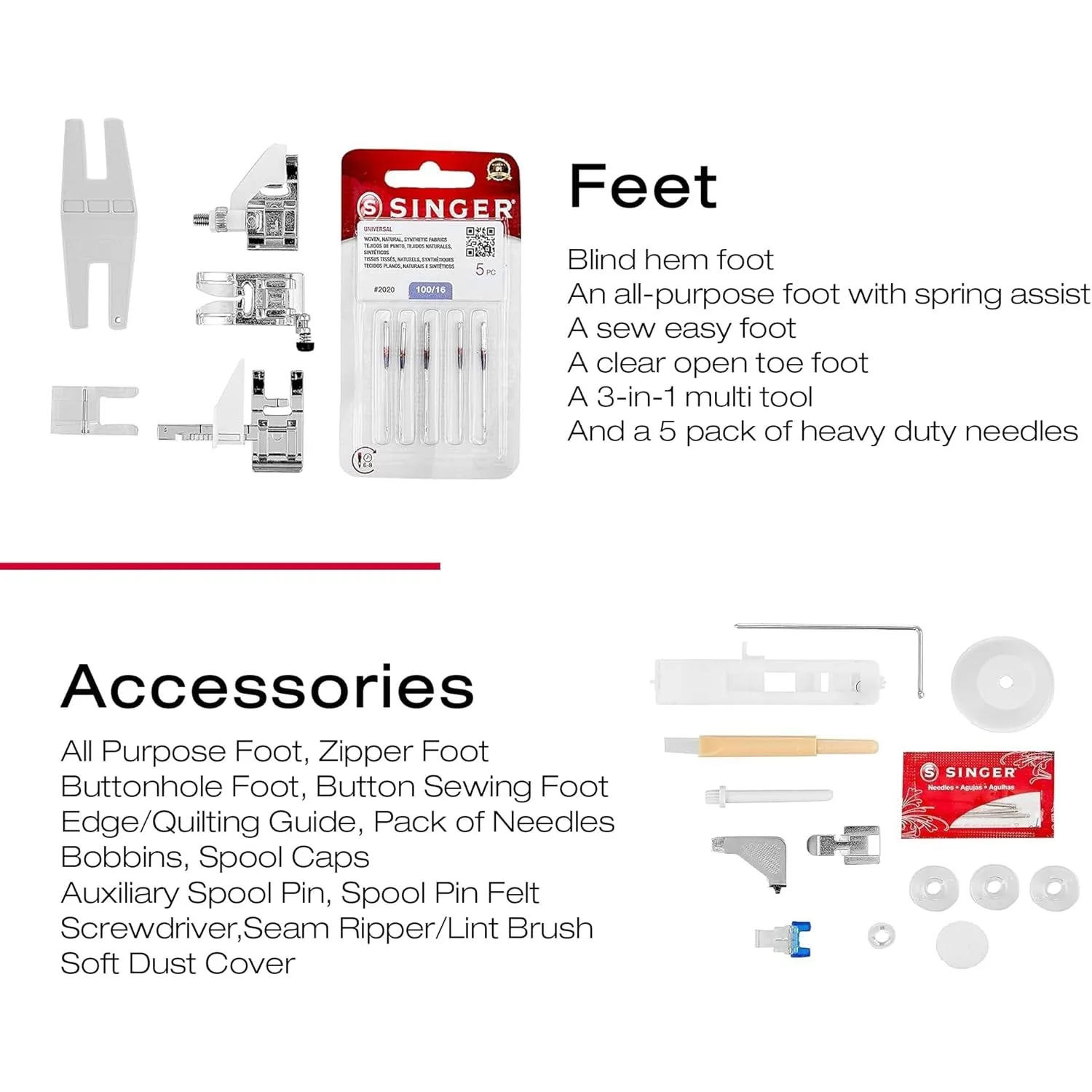 Heavy Duty 4423 High Speed Sewing Machine with Accessory Kit | Strong Motor With Enhanced Piercing Power, 97 Stitch Applications