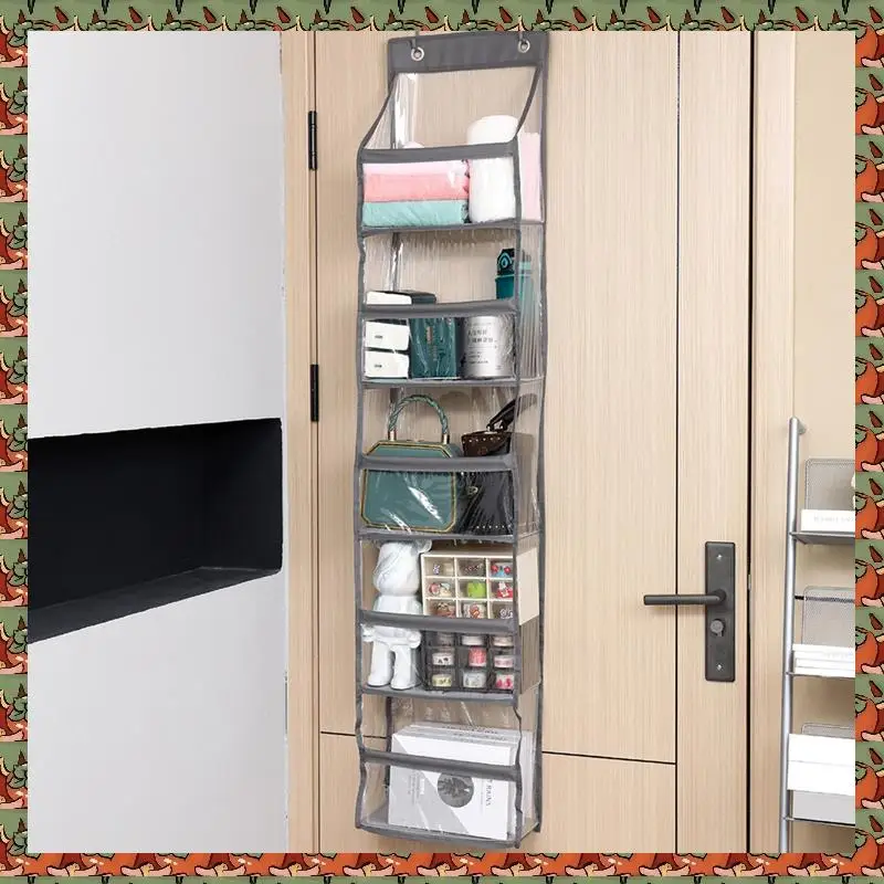 ABLQ 1 Piece 5-Shelf Over The Door Hanging Pantry Organizer Room Organizer Pockets Pvc Behind The Door Storage Organizer Capacit