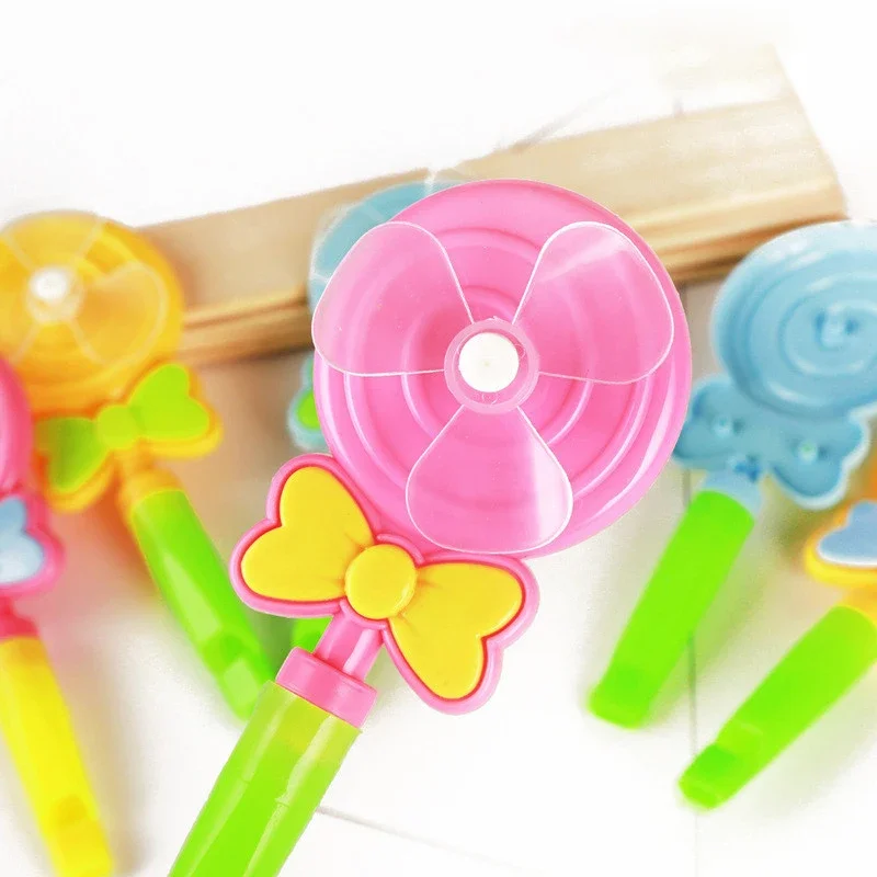 Candy Colored Lollipop Whistle Windmill Creative Children's Toys Sound Whistle Windmill Musical Instrument Toy Kindergarten Gift